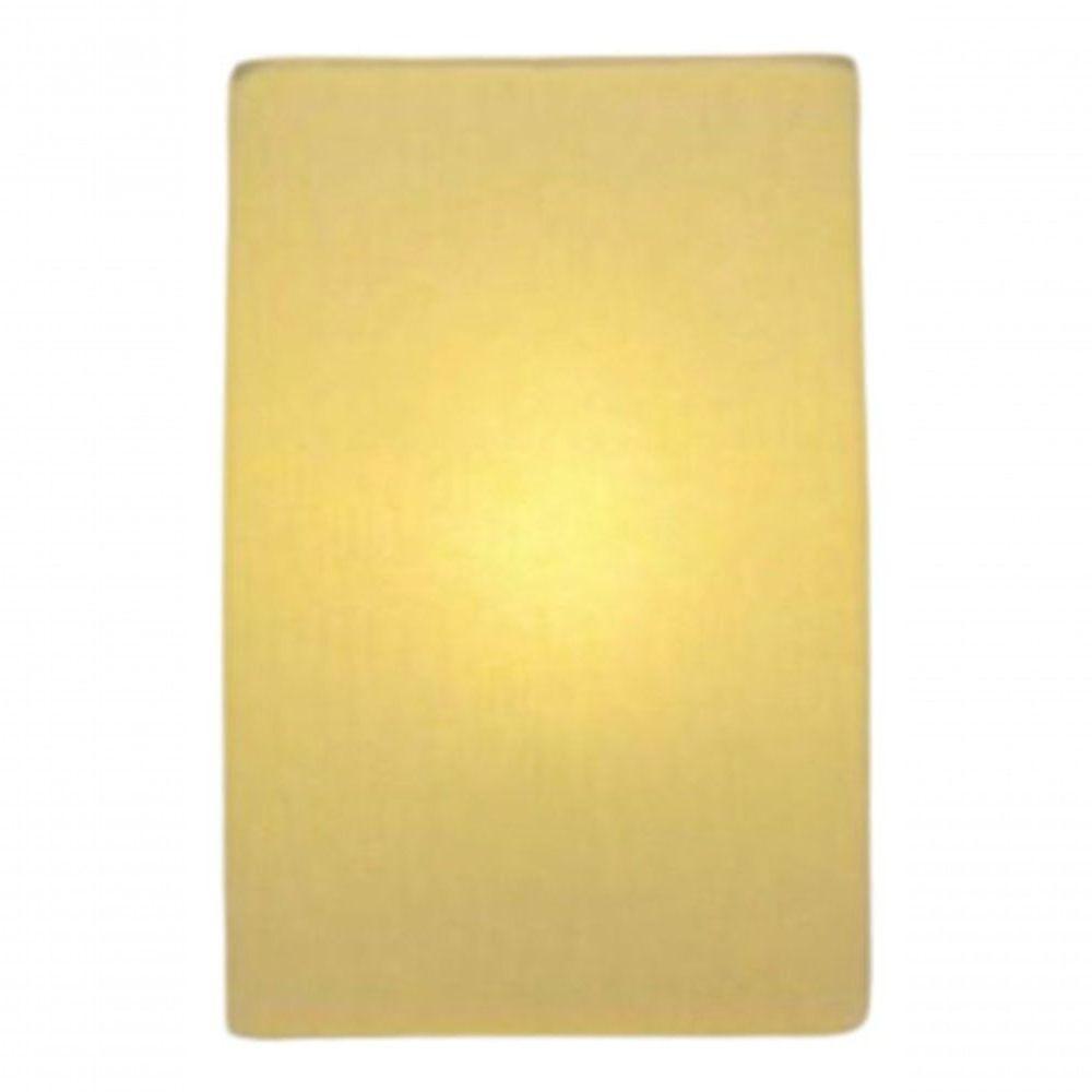 Arandela Retangular Retro Vivare Md-2029 Cúpula Em Tecido 18x10x30cm - Bivolt Algodão-crú 127-220v - 4