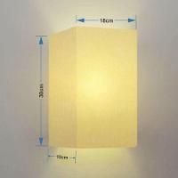 Arandela Retangular Retro Vivare Md-2029 Cúpula Em Tecido 18x10x30cm - Bivolt Algodão-crú 127-220v - 5