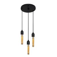 Lustre Pendente Luminária Retro Md-4162-3 Suporte Para Lâmpada / Não Inclusa - Bivolt - 1