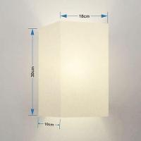 Arandela Retangular Retro Md-2029 Cúpula Em Tecido 18x10x30cm Branco - Bivolt - 6