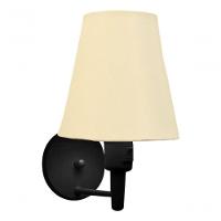 Kit-2 Arandela Cone Md-2013 Preto C- Inter Liga E Desl Cúpula Em Tecido Algodão Crú - Bivolt - 8