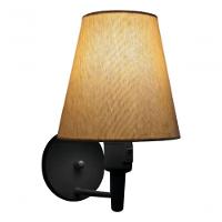 Kit-2 Arandela Cone Md-2013 Preto C- Inter Liga E Desl Cúpula Em Tecido Palha - Bivolt - 6