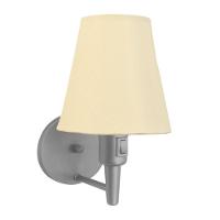 Kit-2 Arandela Cone Md-2013 Cinza C- Inter Liga E Desl Cúpula Em Tecido Algodão Crú - Bivolt - 5