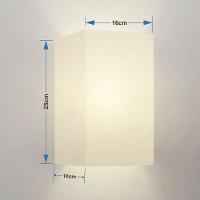 Arandela Retangular Retro Md-2002 Cúpula Em Tecido 25-16x10cm Branco - Bivolt - 3