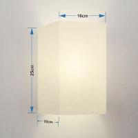 Arandela Retangular Retro Vivare Md-2002 Cúpula Em Tecido 25-16x10cm - Bivolt Branco 127-220v - 2