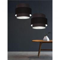 Lustre Sala De Jantar Com Desvio Vivare Md-4399 Cúpula Em Tecido 50cm Preto 127/220v - 5