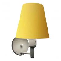 Kit-2 Arandela Cone Md-2013 Branco C- Inter Liga E Desl Cúpula Em Tecido Amarelo - Bivolt - 5