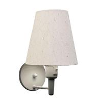 Arandela Cone Md-2013 Branco C- Inter Liga E Desl Cúpula Em Tecido Linho Bege - Bivolt - 1