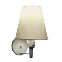 Arandela Cone Md-2013 Branco C- Inter Liga E Desl Cúpula Em Tecido Linho Bege - Bivolt - 5