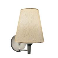 Arandela Cone Md-2007 Base Branco Cúpula Em Tecido 20/08x18cm Linho Bege - Bivolt - 1