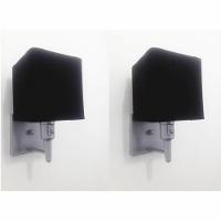 Kit-2 Arandela Quadrada Md-2019 Cinza C- Inter Liga E Desl Cúpula Em Tecido Preto - Bivolt - 1