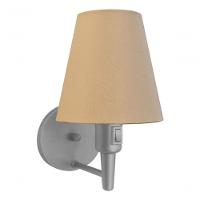 Kit-2 Arandela Cone Md-2013 Cinza C- Inter Liga E Desl Cúpula Em Tecido Palha - Bivolt - 7