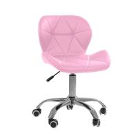 Cadeira Office Eiffel Slim Com Base Giratória E Ajustável Rosa - 1