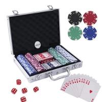 Maleta De Poker Profissional Com 200 Fichas Alumínio Luxo Completo Com Baralhos E Dados - 1
