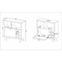Adega Bar Com 1 Porta Multimóveis Cr50001 Rustica - 3