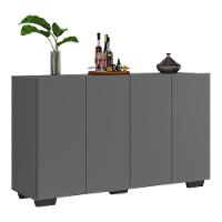 Aparador Buffet 4 Portas Com Pés Grafite Preto - 7