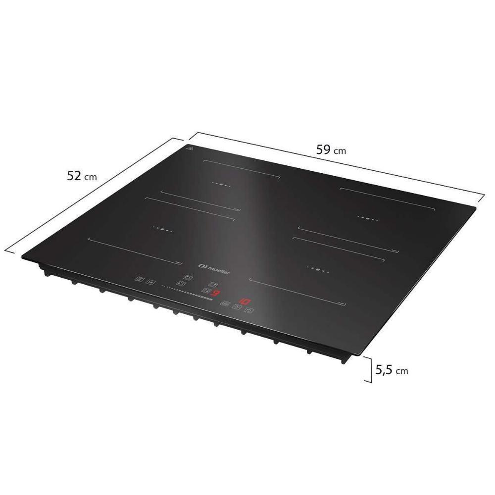 Cooktop Mueller 4 Bocas De Indução Com Turbo MCN4BK 220V - 6