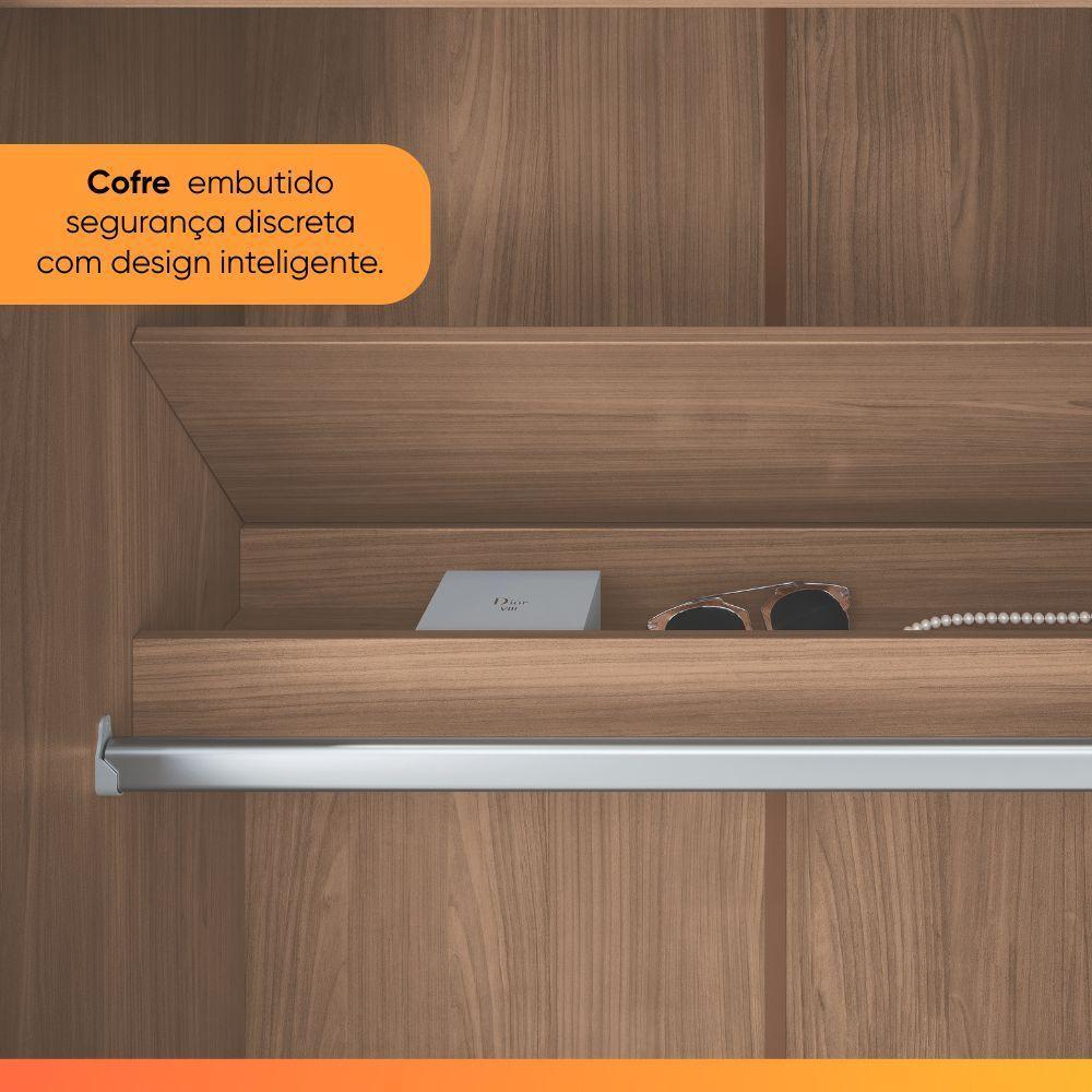 Guarda Roupas Casal Detalhes Frisados Com 6 Portas 4 Gavetas Buriti Andirá Madeirado / Areia - 4