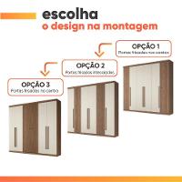 Guarda Roupas Casal Detalhes Frisados Com 6 Portas 4 Gavetas Buriti Andirá Madeirado / Areia - 8
