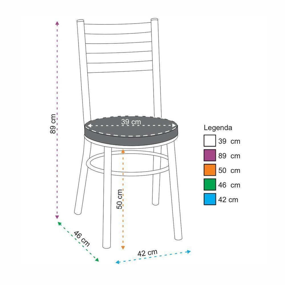 Kit 4 Cadeiras Cc80 Cromadas Debrum Treparoni Branco - 3