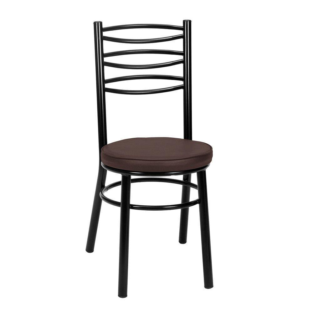 Kit 2 Cadeiras Cp34 Pintadas Pretas Debrum Treparoni Preto Com Marrom - 2