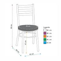 Kit 4 Cadeiras Cp81 Pintadas Pretas Treparoni Preto Com Branco - 3