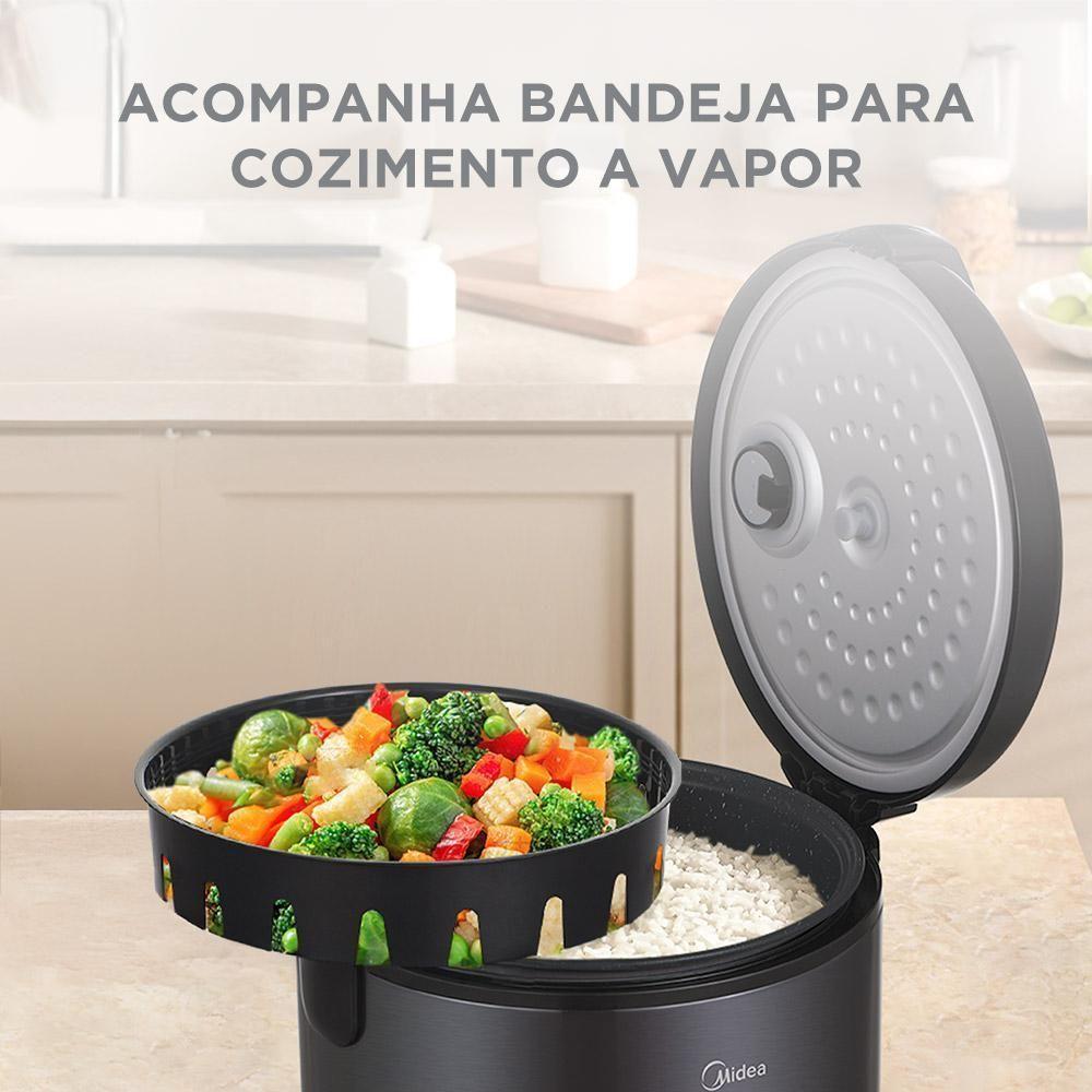 Panela De Arroz Elétrica Midea 5 Litros Preta PAE50P1 110V - 6