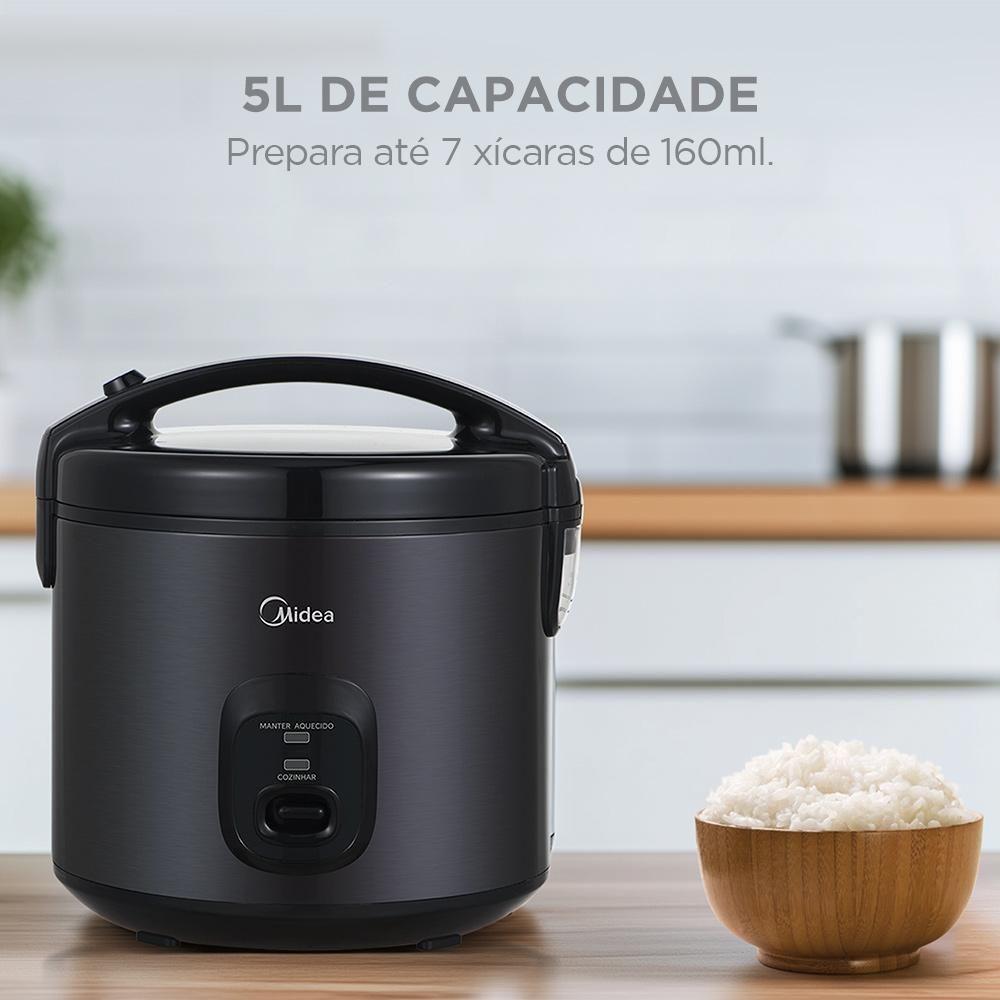 Panela De Arroz Elétrica Midea 5 Litros Preta PAE50P1 110V - 7