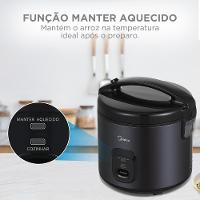 Panela De Arroz Elétrica Midea 5 Litros Preta PAE50P1 110V - 8