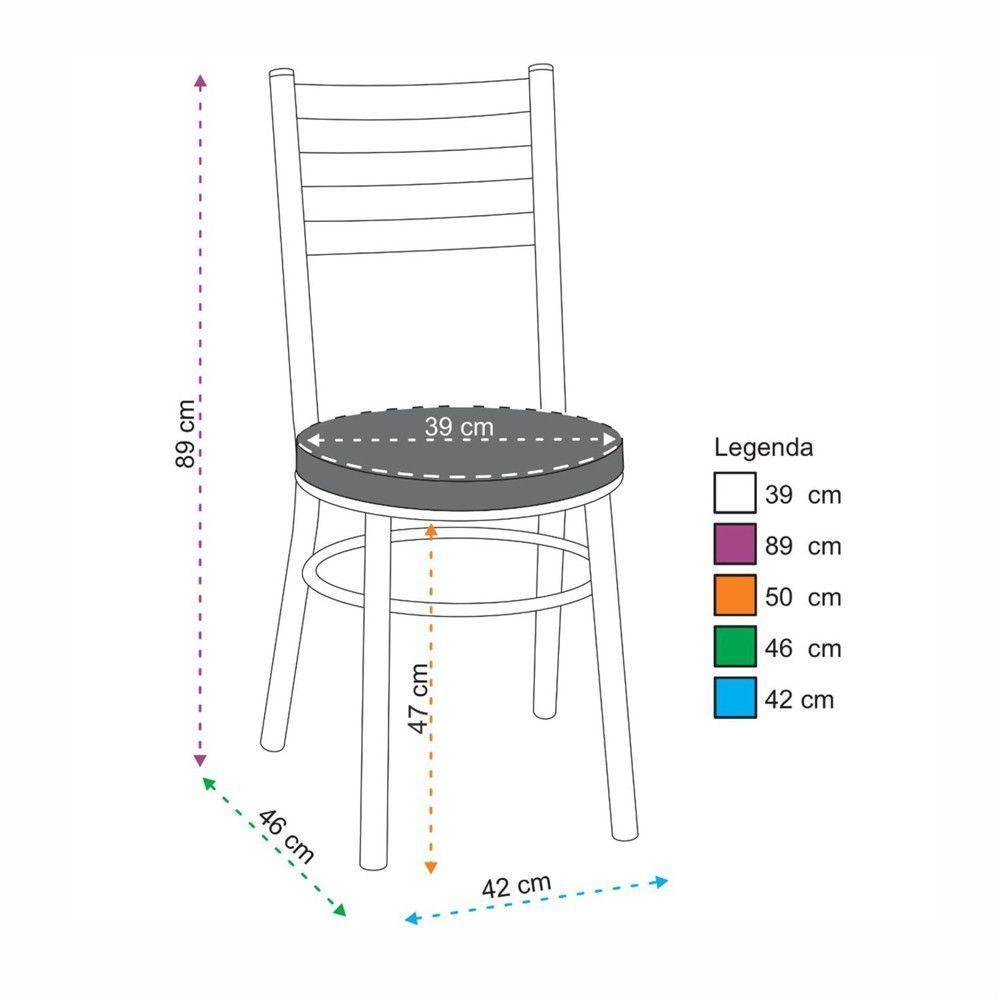 Kit 2 Cadeiras Cp81 Pintadas Pretas Treparoni Preto Com Marrom - 3