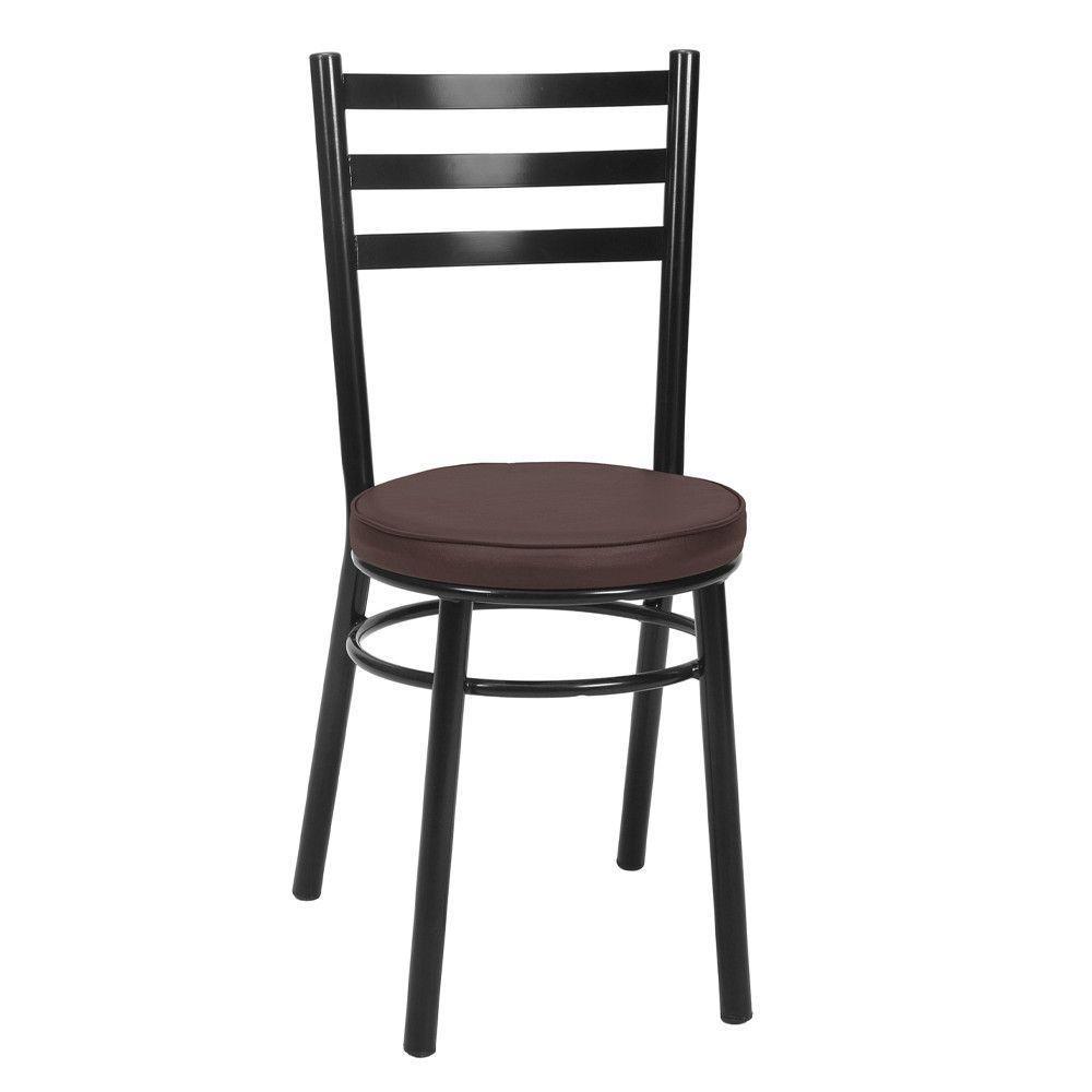 Kit 2 Cadeiras Cp80 Pintadas Pretas Debrum Treparoni Preto Com Marrom - 2