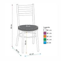Kit 2 Cadeiras Cp80 Pintadas Pretas Debrum Treparoni Preto Com Marrom - 3