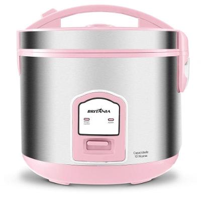 Panela de Arroz Elétrica Britânia BPAE10C 4L 700W com Tampa com Visor e Antiaderente Rosa 110V