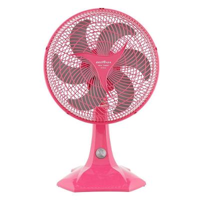 Ventilador de Mesa Britânia 60W Hélice 30cm 6 Pás 3 Velocidades Rosa 220V