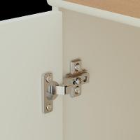 Buffet Aparador Compacto Com 2 Portas 77cm Escritório Tech - Off White E Cedro - 6