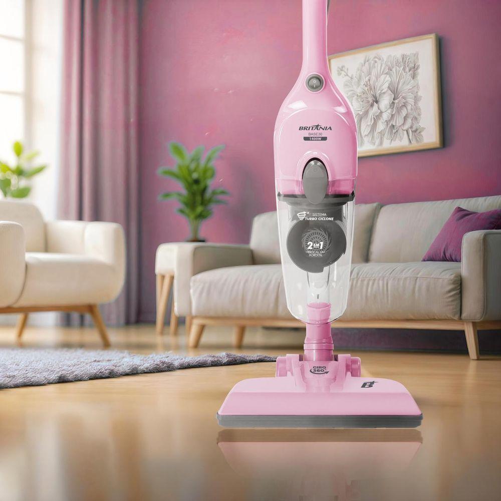 Aspirador de Pó Rosa Vertical Britânia 2 em 1 1400W BASE30 220V - 6