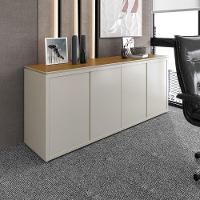 Buffet Aparador Com 4 Portas Para Escritório 180cm Tundra - Off White E Freijó - 1