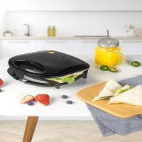 Sanduicheira Elétrica Antiaderente 750w – Lanches Rápidos, Crocantes E Sem Óleo 110V - 3