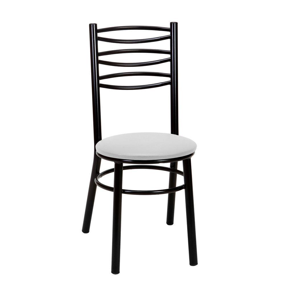 Kit 2 Cadeiras Cp33 Pintadas Pretas Treparoni Preto Com Branco - 2