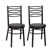 Kit 2 Cadeiras Cp34 Pintadas Pretas Debrum Treparoni Preto - 1