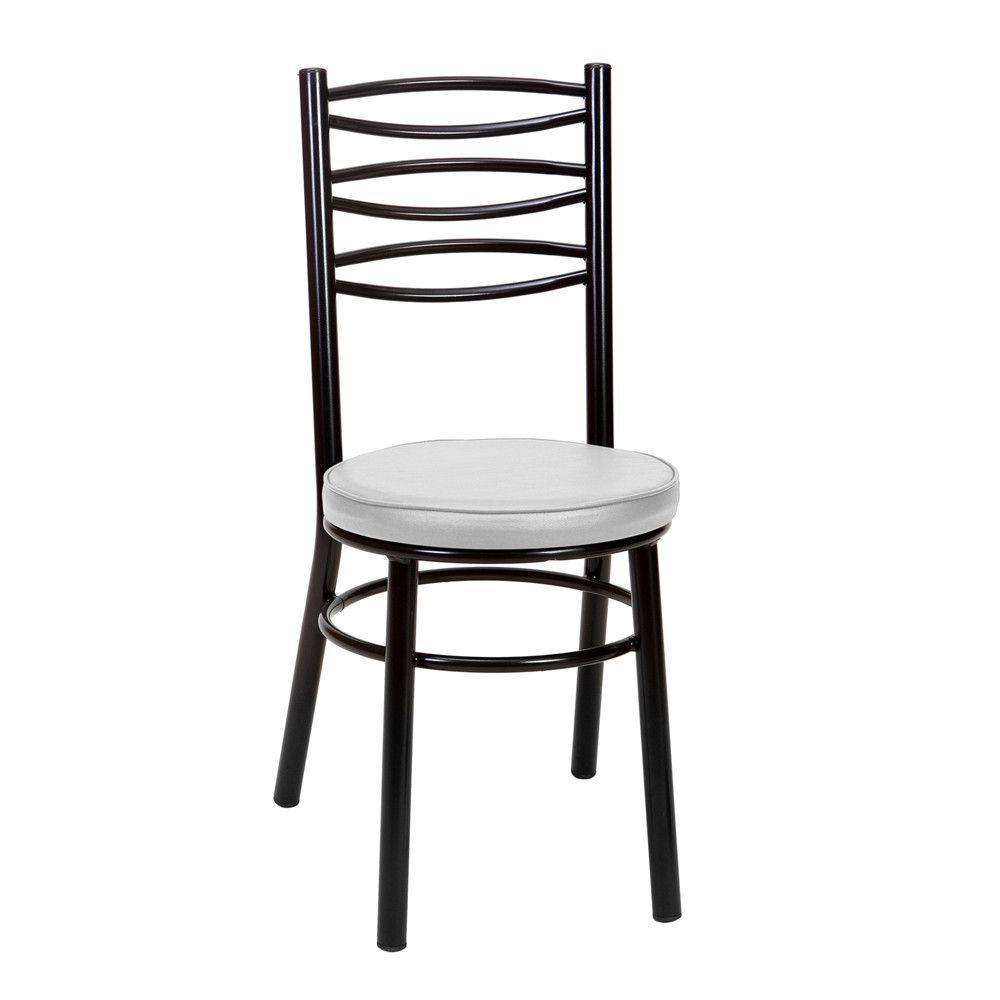 Kit 4 Cadeiras Cp34 Pintadas Pretas Debrum Treparoni Preto Com Branco - 2