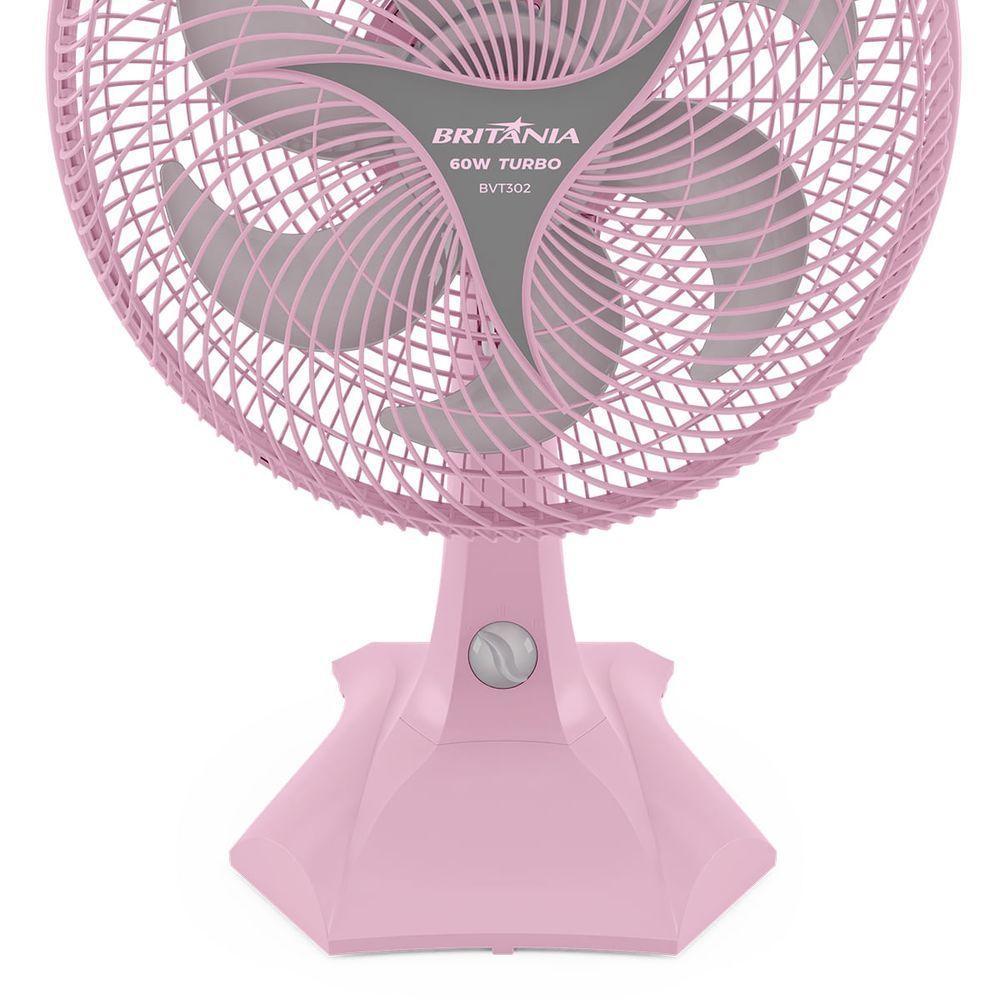 Ventilador Rosa Britânia 2 em 1 Maxx Force 60W BVT302 110V - 4