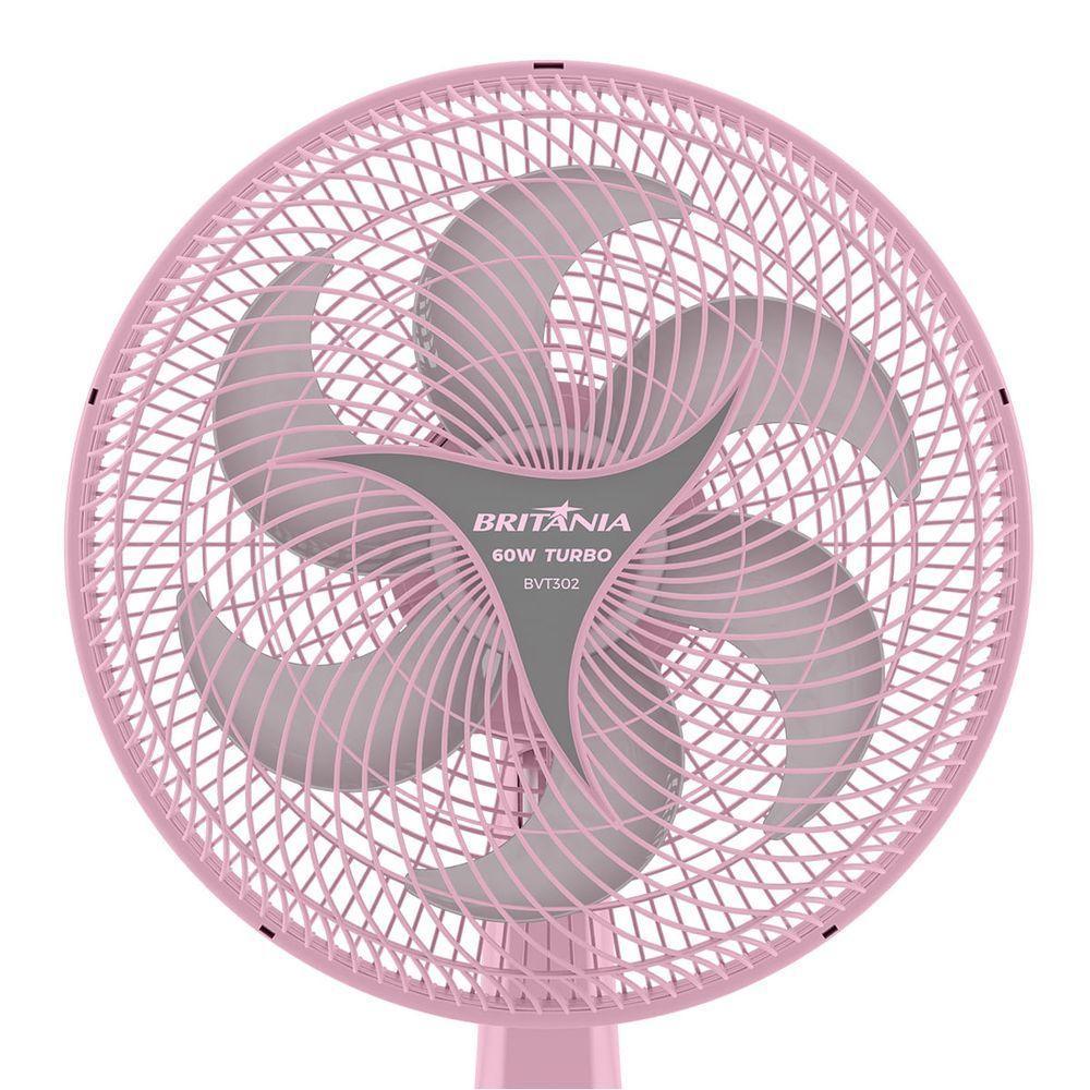 Ventilador Rosa Britânia 2 em 1 Maxx Force 60W BVT302 110V - 6
