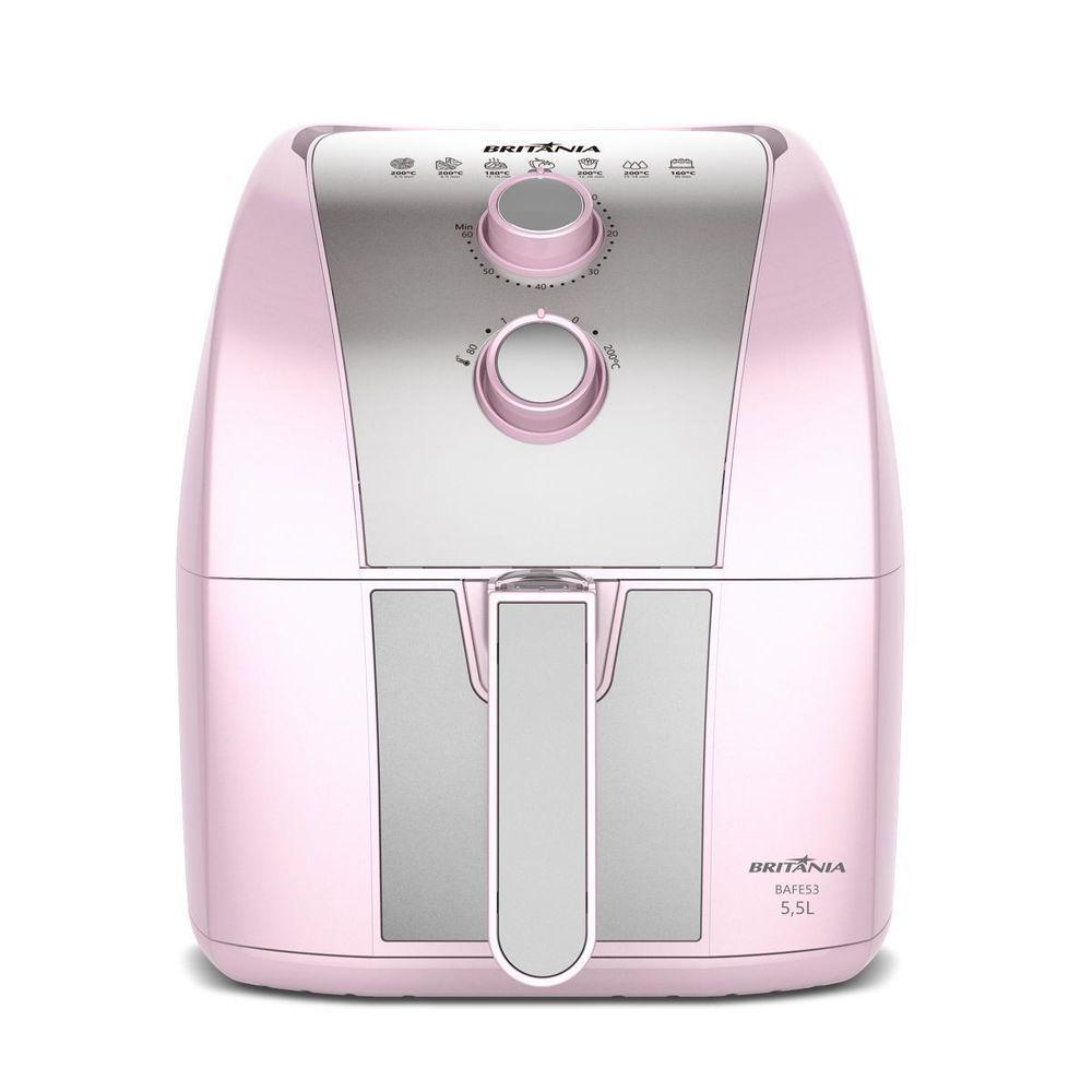 Air Fryer Rosa Britânia 5,5L Sem Óleo 1500W BAFE53 220V - 1