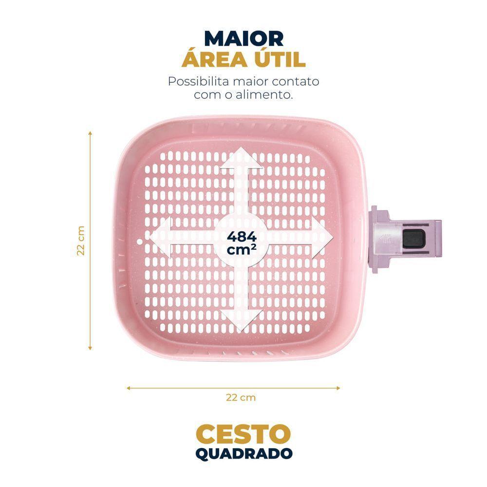Air Fryer Rosa Britânia 5,5L Sem Óleo 1500W BAFE53 220V - 6