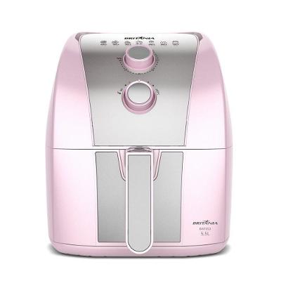Air Fryer Britânia BAFE53 5,5L 1500W Cesto Removível Antiaderente Rosa 220V