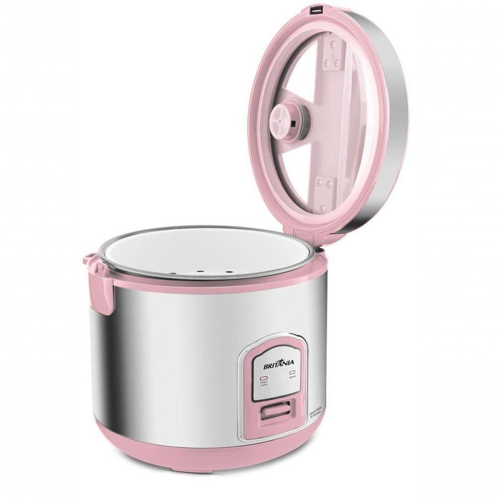 Panela De Arroz Elétrica Rosa Britânia 10 Xícaras BPAE10C 220V - 6