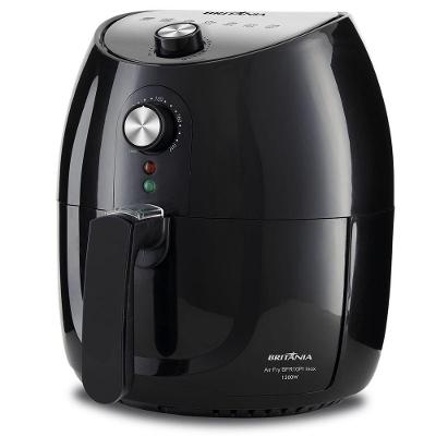 Fritadeira Air Fryer Britânia BFR10PI 4 e 1L 1500W com Cesto Removível Antiaderente Preto 220V