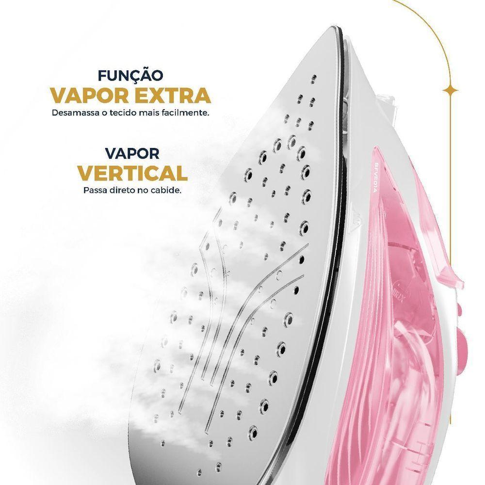 Ferro De Passar A Vapor Britânia Rosa  BFVE01A 220V - 3