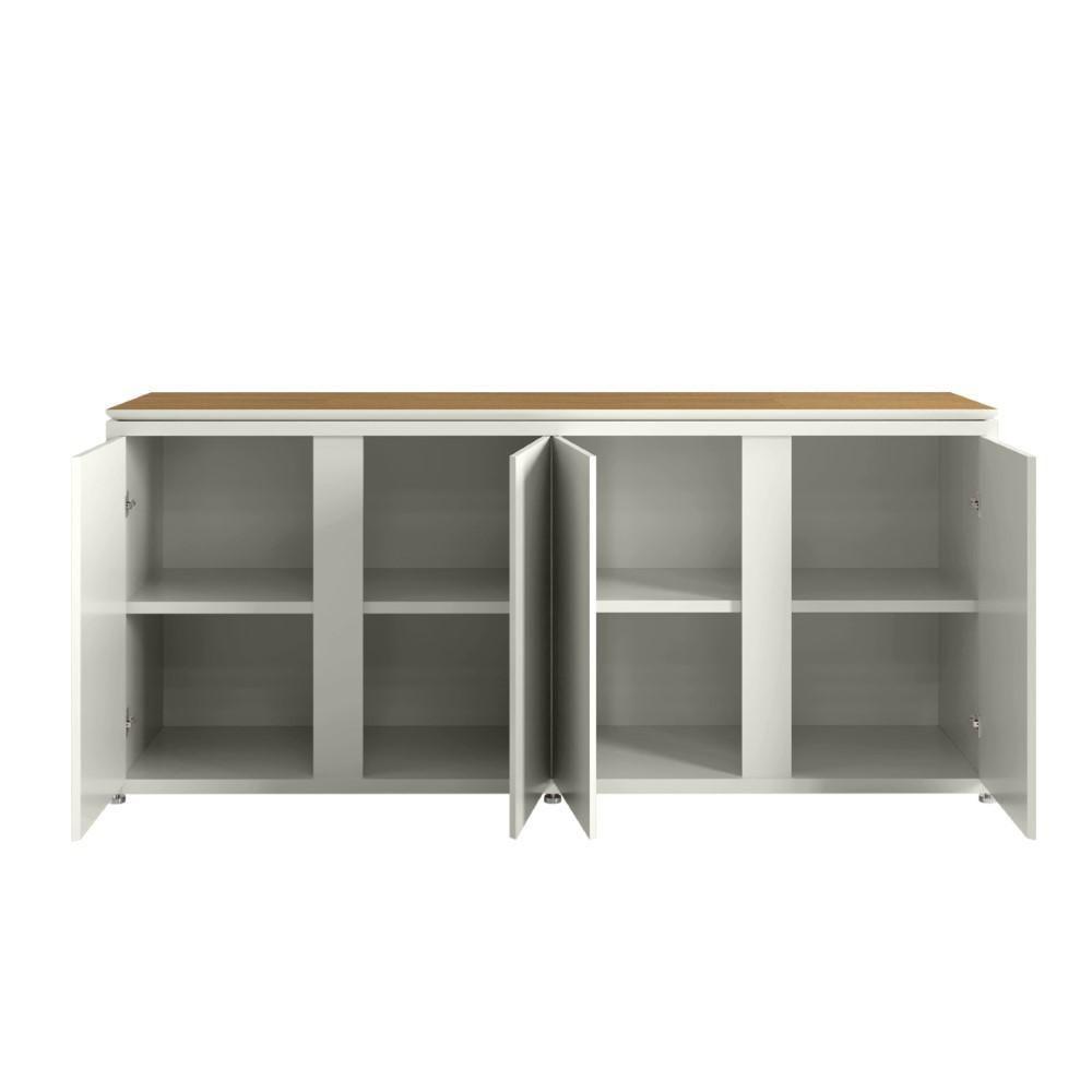 Buffet Aparador Com 4 Portas E Tampo Duplo 180cm Tundra - Fendi E Freijó - 7